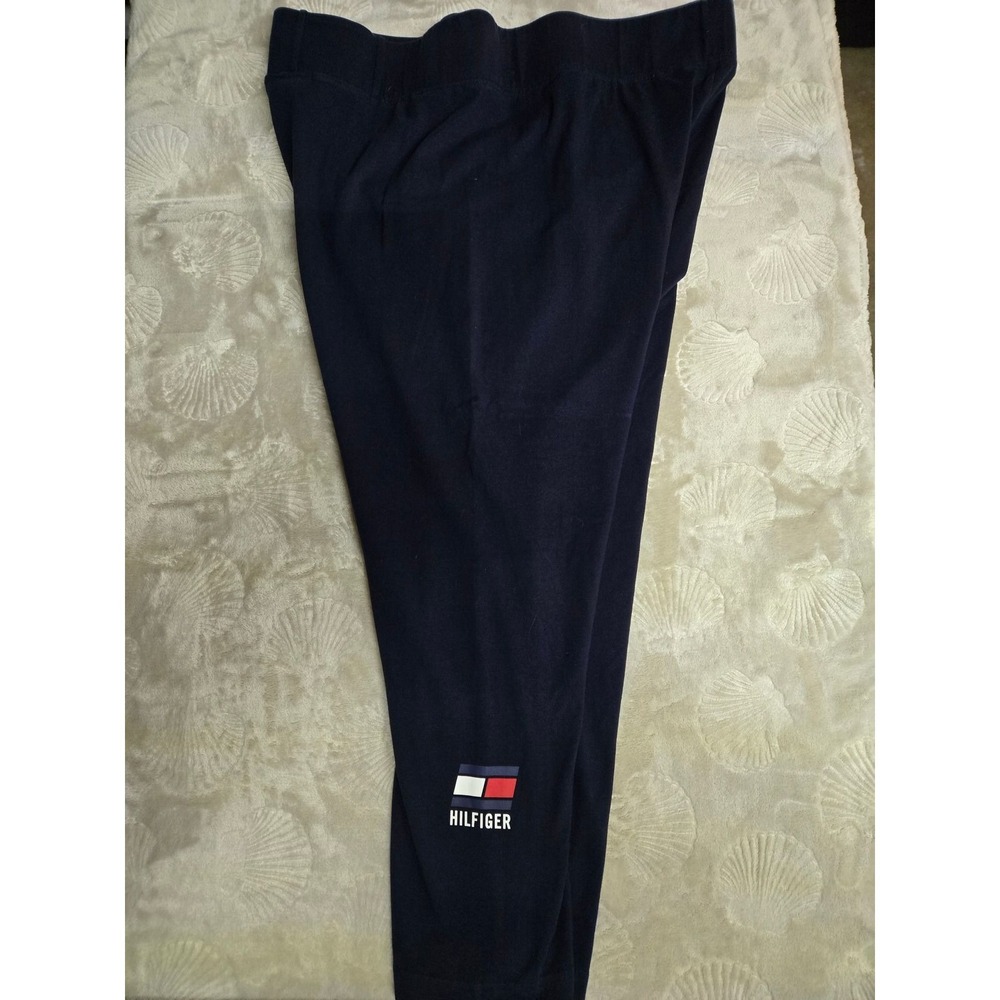 Tommy Hilfiger Sport Womens XXL Navy Blue Cropped Logo Leggings Activewear